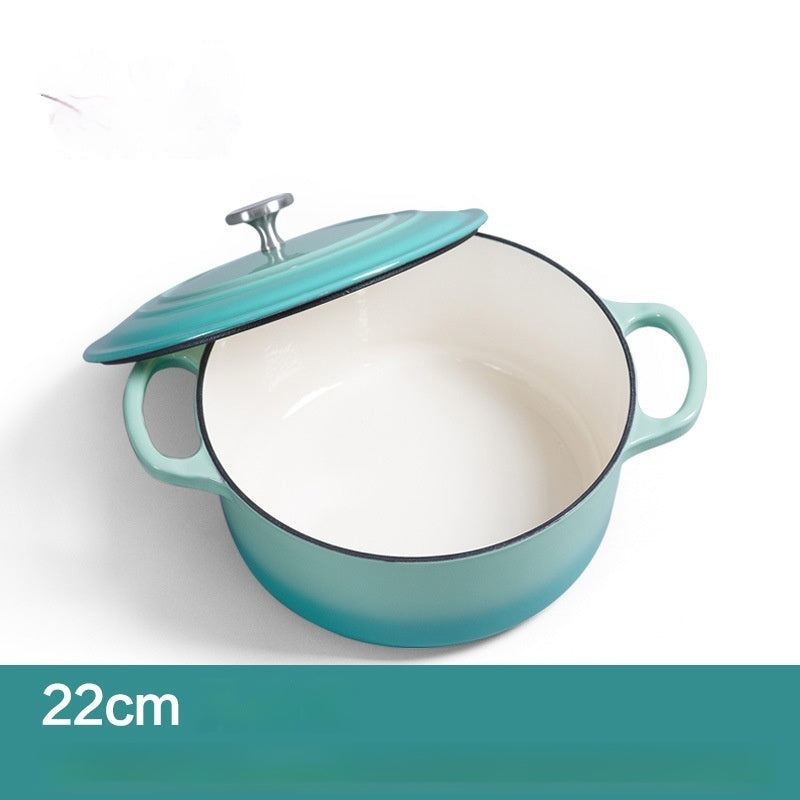 Cast Iron Enamel Soup Pot