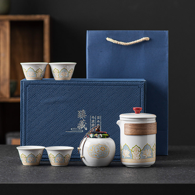 Ceramic Tea Set Gift Boxed - Four Items