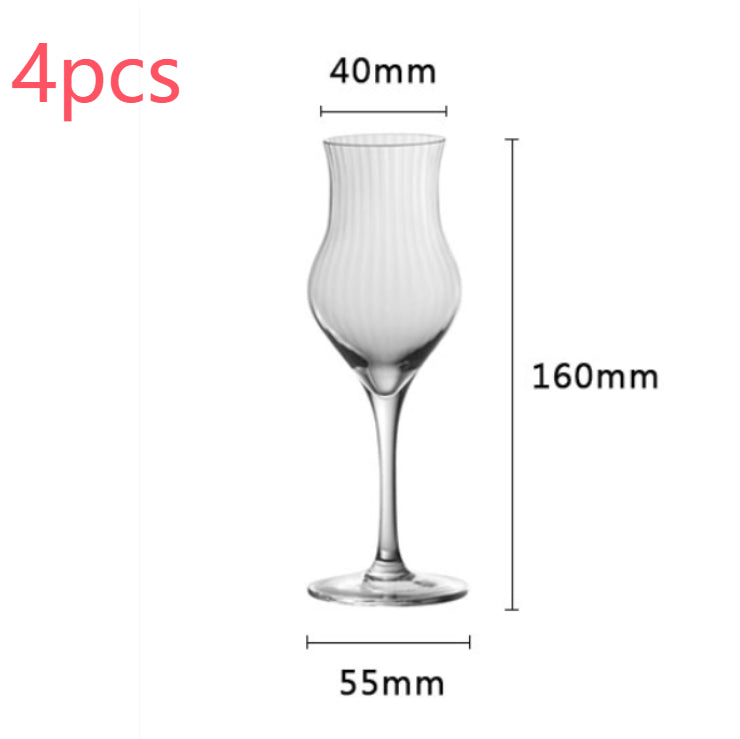 Tulip crystal wine glass