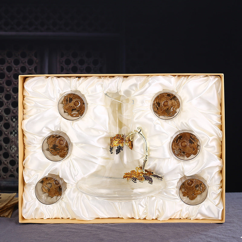 Enamel Red Wine Glass Crystal Glass