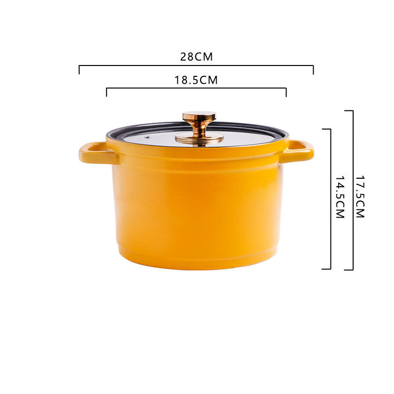 Nordic Ceramic Large Capacity Stock Pot