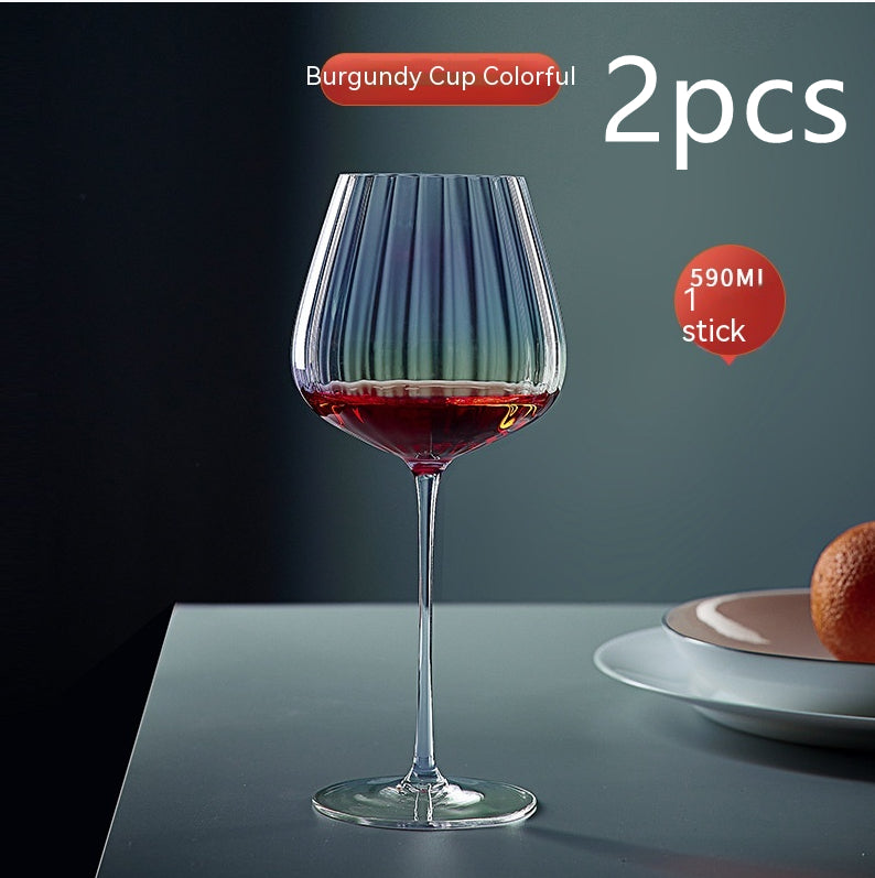 Rainbow Burgundy Crystal Red Wine Glass