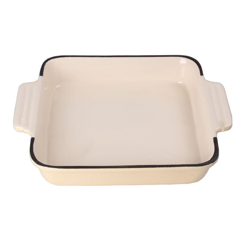 Rectangular Enameled Cast Iron Baking/Serving Pan