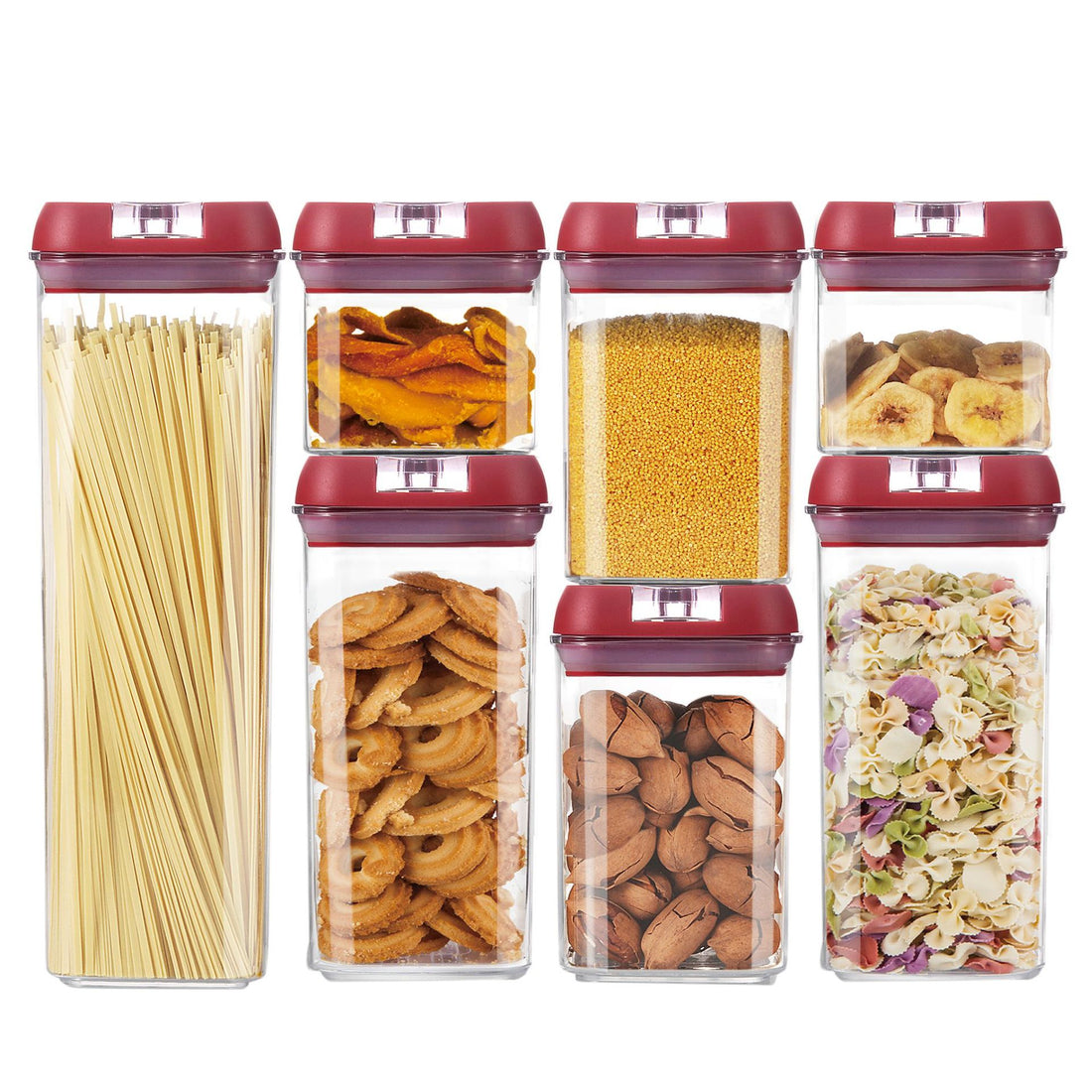 Transparent Sealed Plastic Dry Food Storage Containers