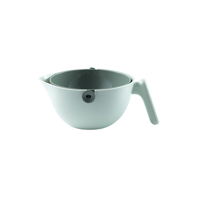 Double Layer Rotating Fruit And Vegetable Draining Basket