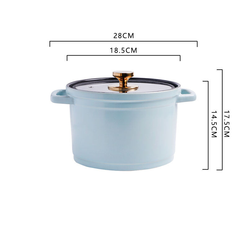 Nordic Ceramic Large Capacity Stock Pot