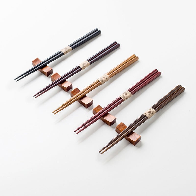 Solid Wood Chopsticks Five Pair Set