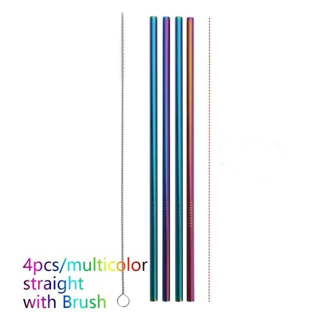Stainless Steel Straws Multiple Color Option