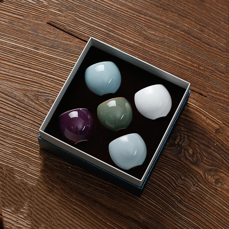Asian Tea Cups-Set of Five  (Several Style Options)