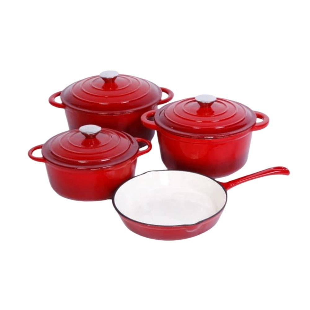 Cast Iron Enameled Cookware Set