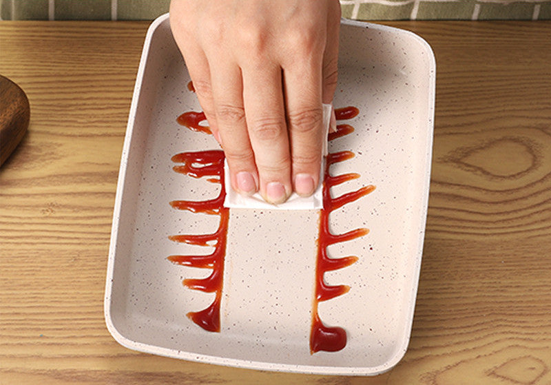 Nonstick Square Wooden Handle Frying Pan