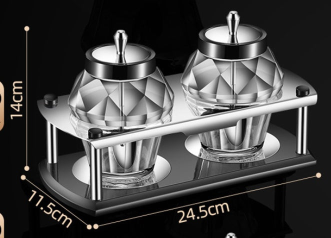 Condiment Glass Jars With Spoon & Cover