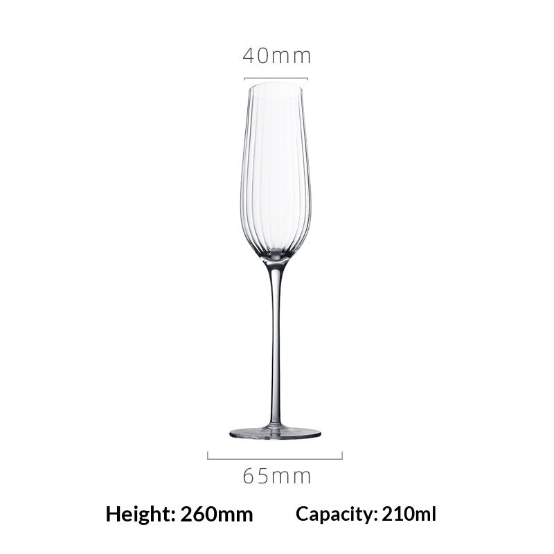 Luxury Wine Glass with Striped Pattern - Several Options