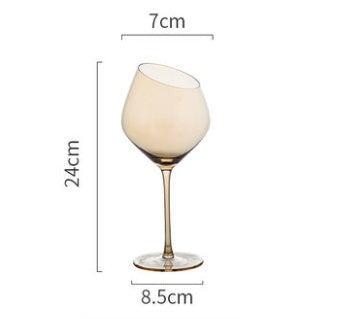 Wine Glass Oblique Mouth