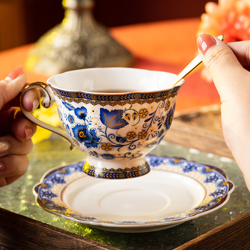 Retro French Style Ceramic Coffee Cup Set