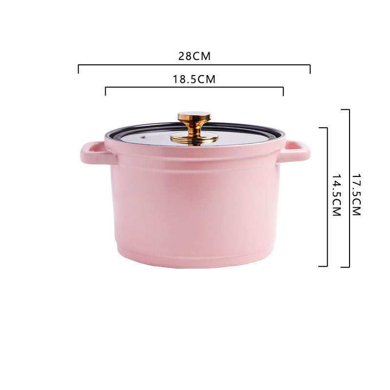Nordic Ceramic Large Capacity Stock Pot