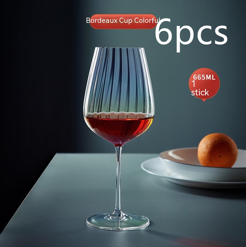 Rainbow Burgundy Crystal Red Wine Glass