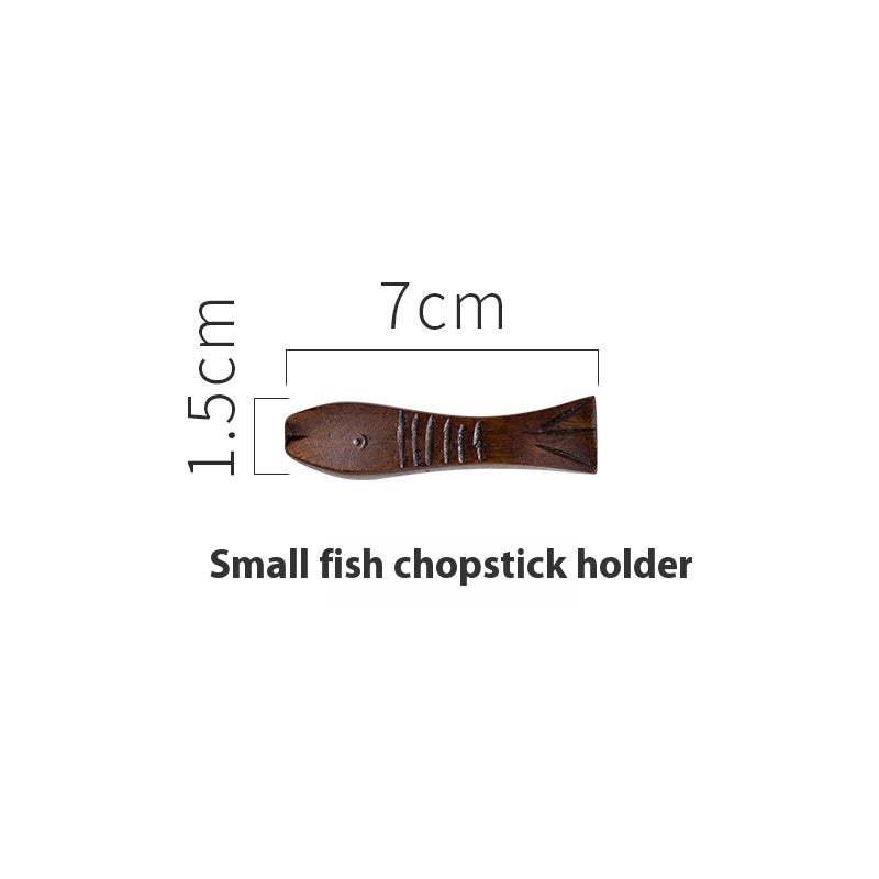 Japanese Style Wooden Chopsticks & Spoon Rest Holder