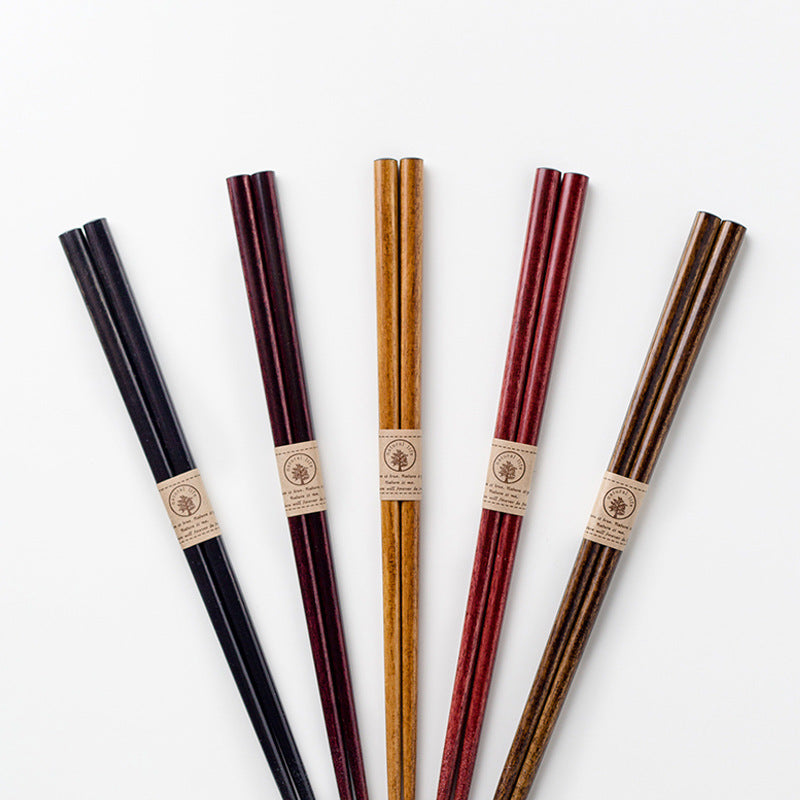 Solid Wood Chopsticks Five Pair Set