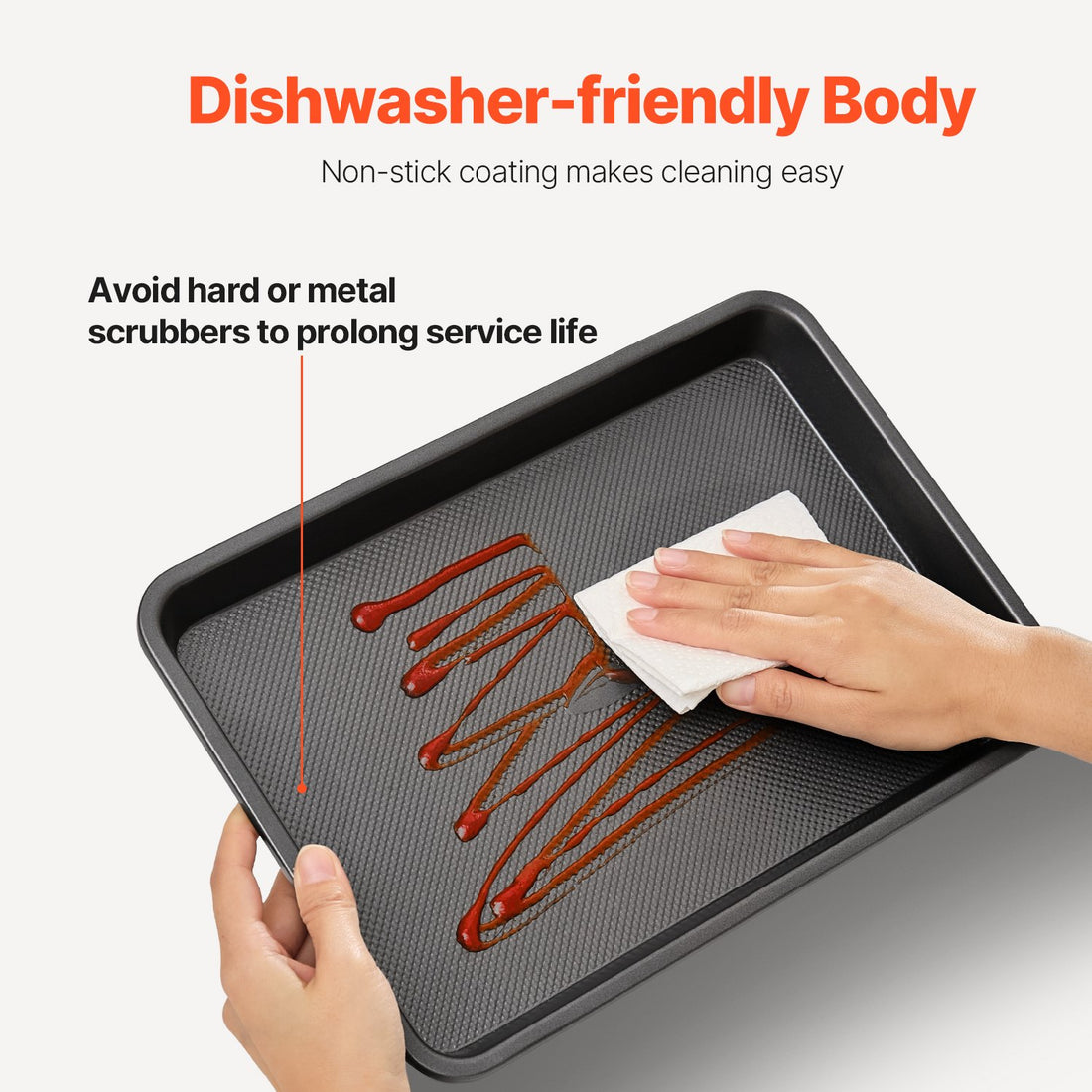 Three-Piece Nonstick Carbon Steel Baking Pan Set