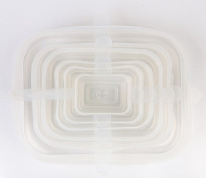 Six-Piece Stretch Silicone Lids for Food Storage