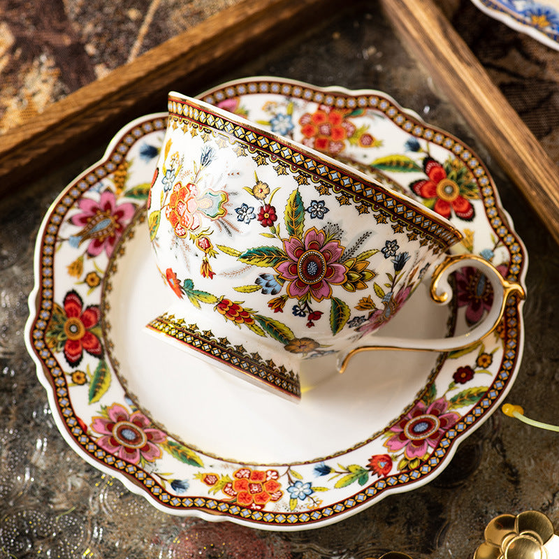 Retro French Style Ceramic Coffee Cup Set