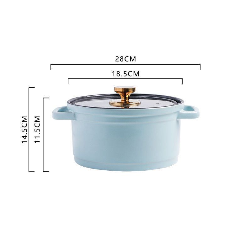Nordic Ceramic Large Capacity Stock Pot