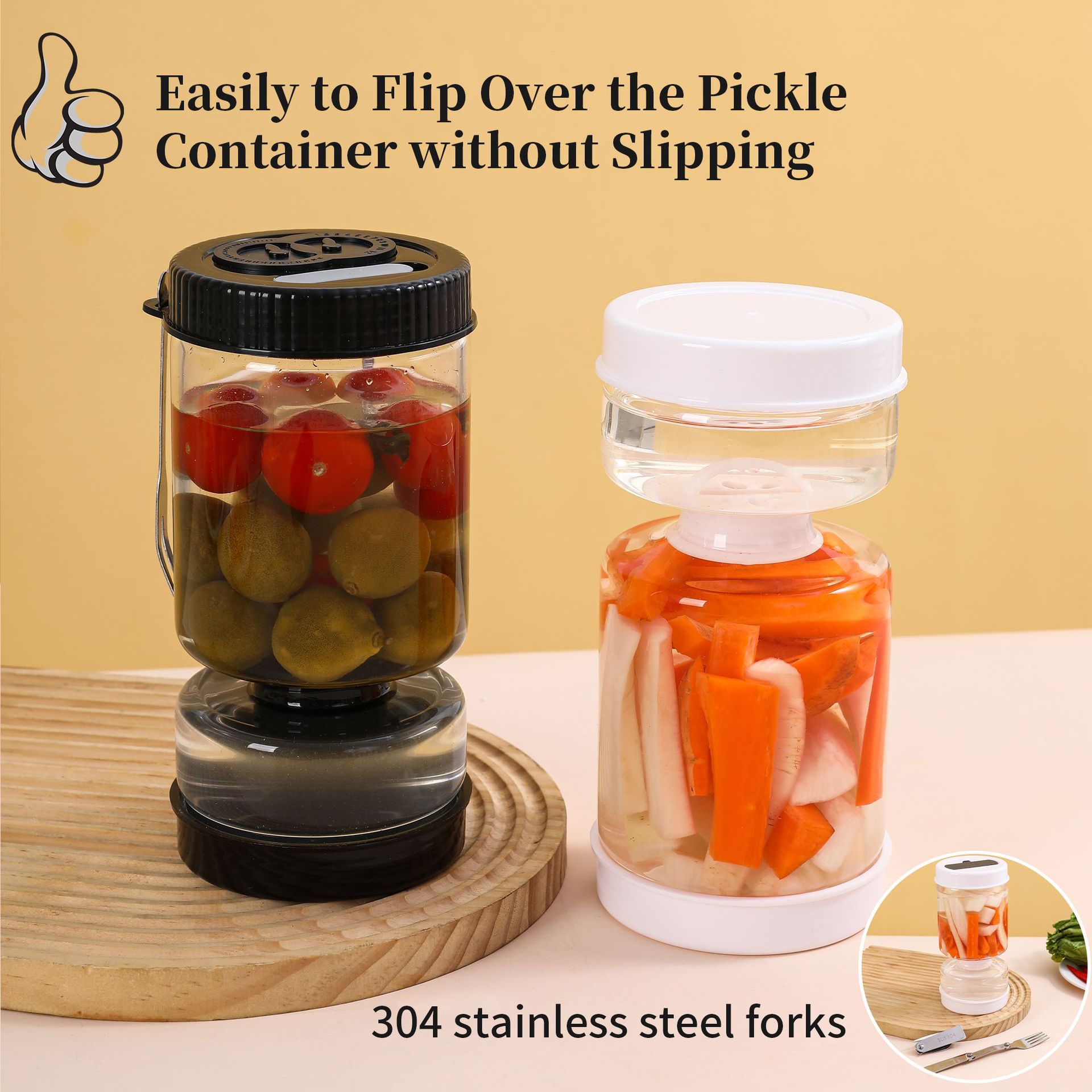 Glass Kimchi Jar Container