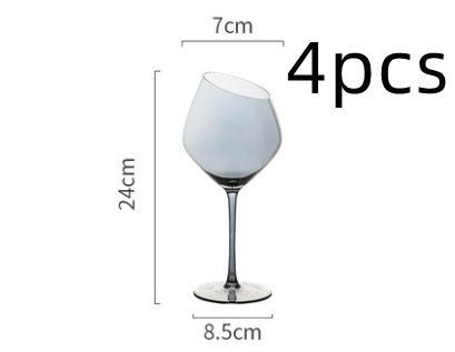 Wine Glass Oblique Mouth