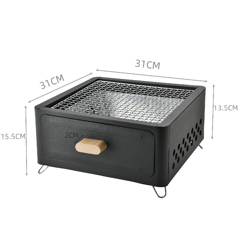 Square Barbecue Charcoal Grill