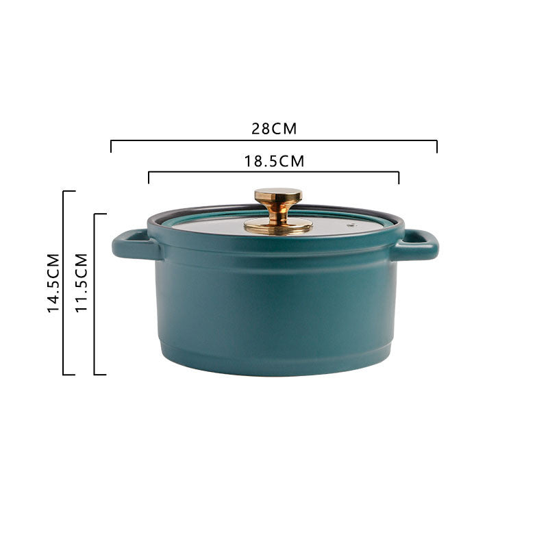 Nordic Ceramic Large Capacity Stock Pot