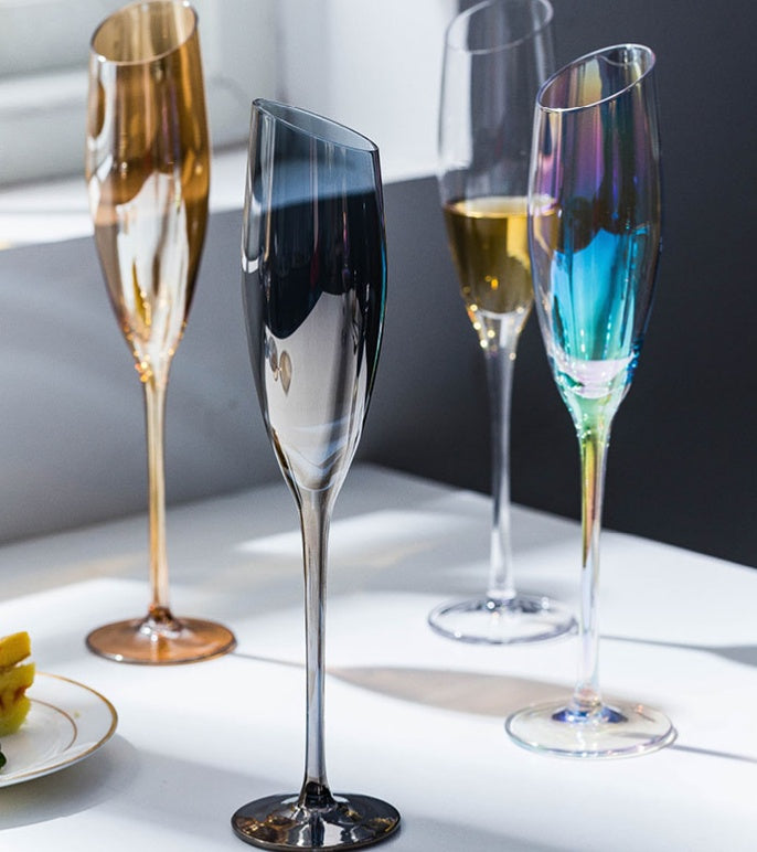 Wine Glass Oblique Mouth