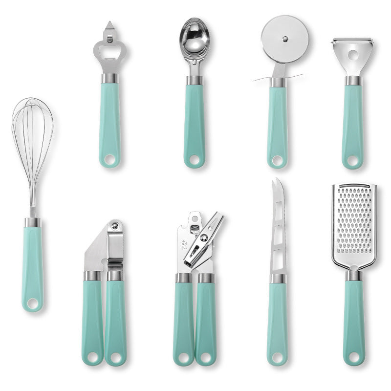 Stainless Steel Kitchen Utensils with Plastic Handles