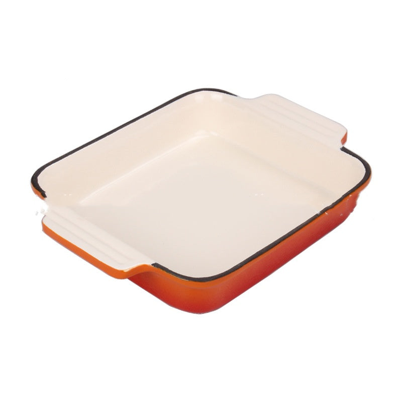 Rectangular Enameled Cast Iron Baking/Serving Pan