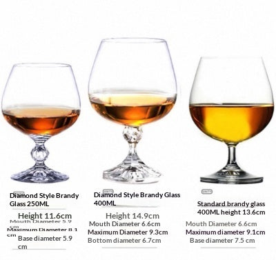 Elegant Red Wine Crystal Brandy Whiskey Glass