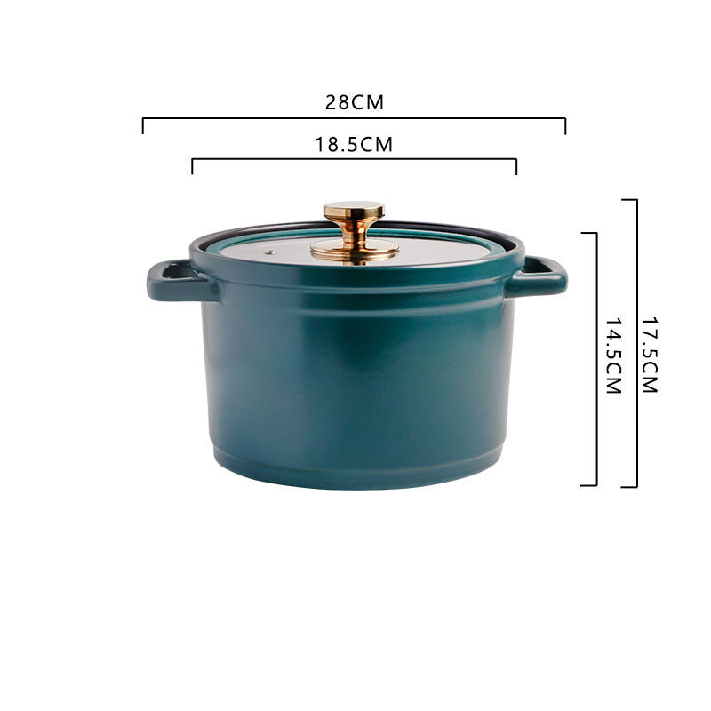 Nordic Ceramic Large Capacity Stock Pot