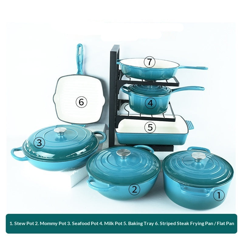 Cast Iron Enamel Cookware - Each Item Sold Separately