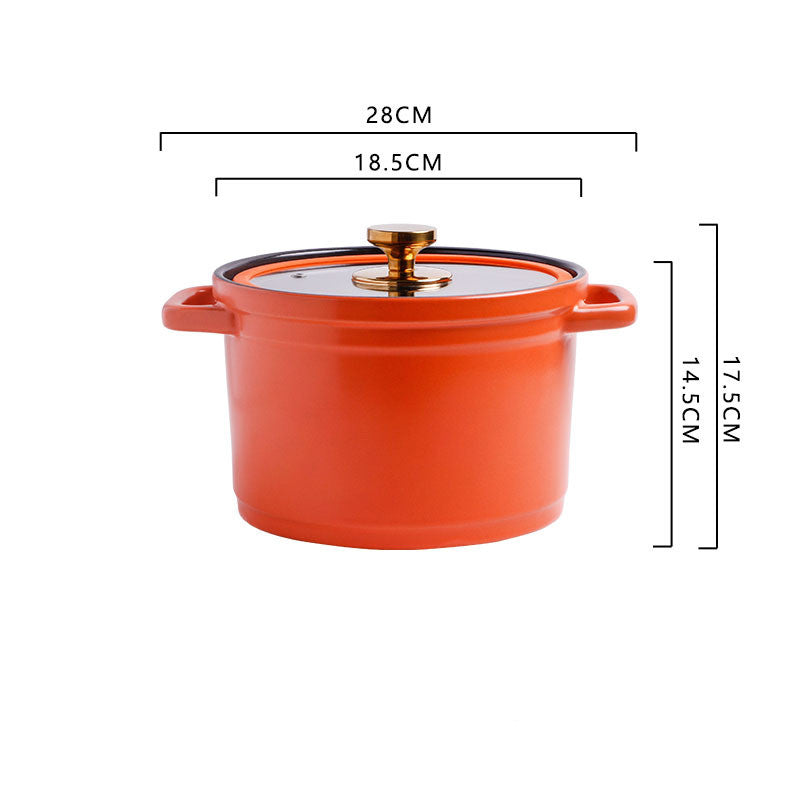 Nordic Ceramic Large Capacity Stock Pot