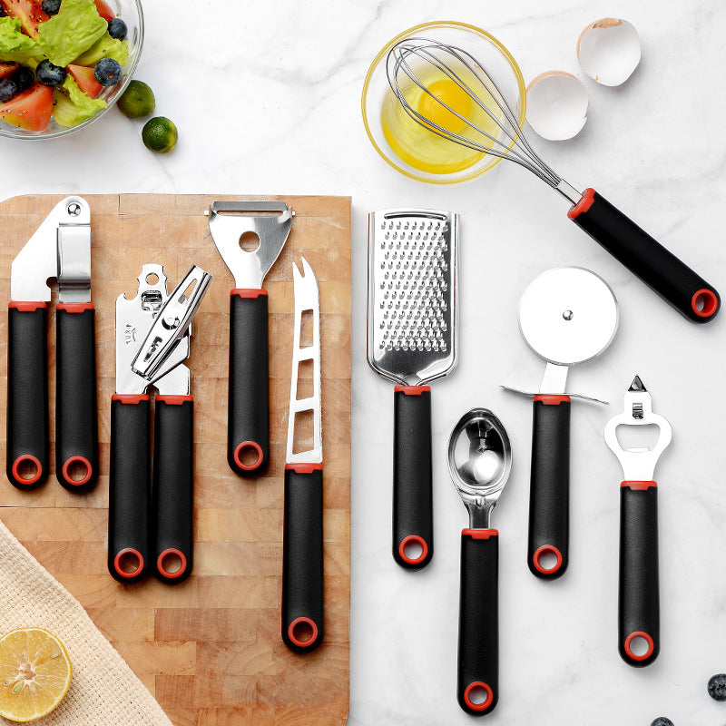 Stainless Steel Kitchen Utensils with Plastic Handles