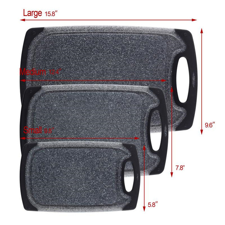 Three-piece Hangable Plastic Vegetable Cutting Board