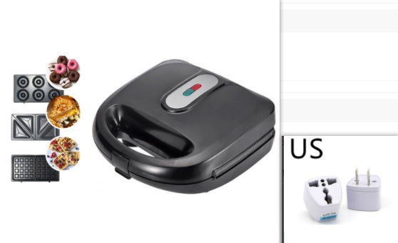 Waffle Maker with Six or Three Changeable Plates