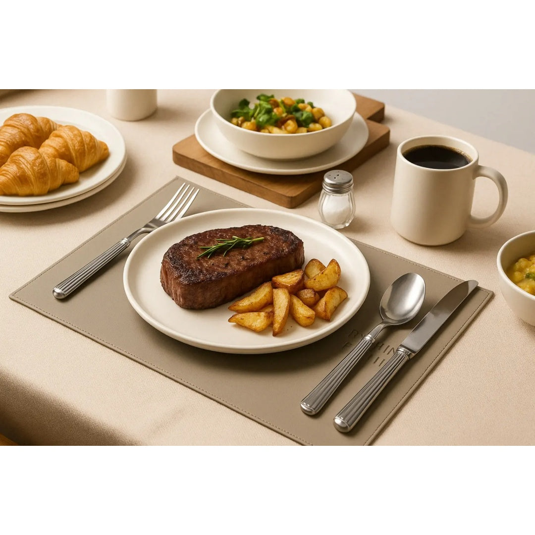 Twelve-Piece Stoneware Dinnerware Set With Mugs For Three