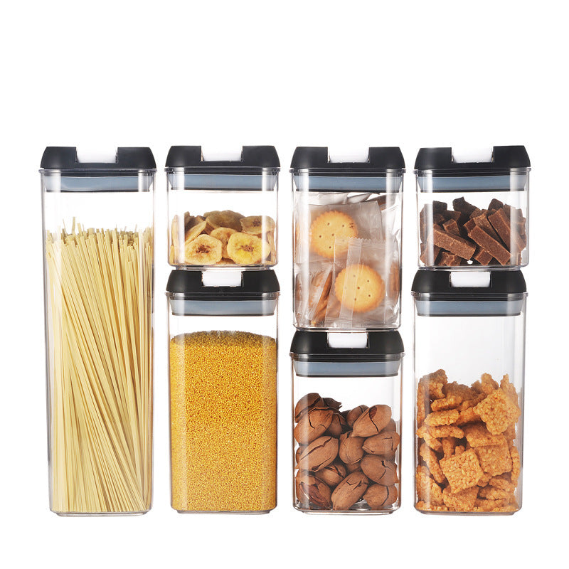 Transparent Sealed Plastic Dry Food Storage Containers