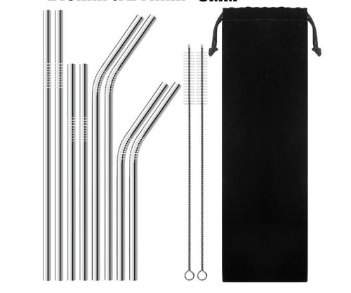 Stainless Steel Straws Multiple Color Option