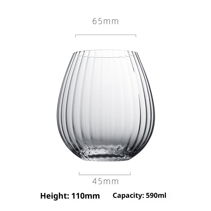 Luxury Wine Glass with Striped Pattern - Several Options