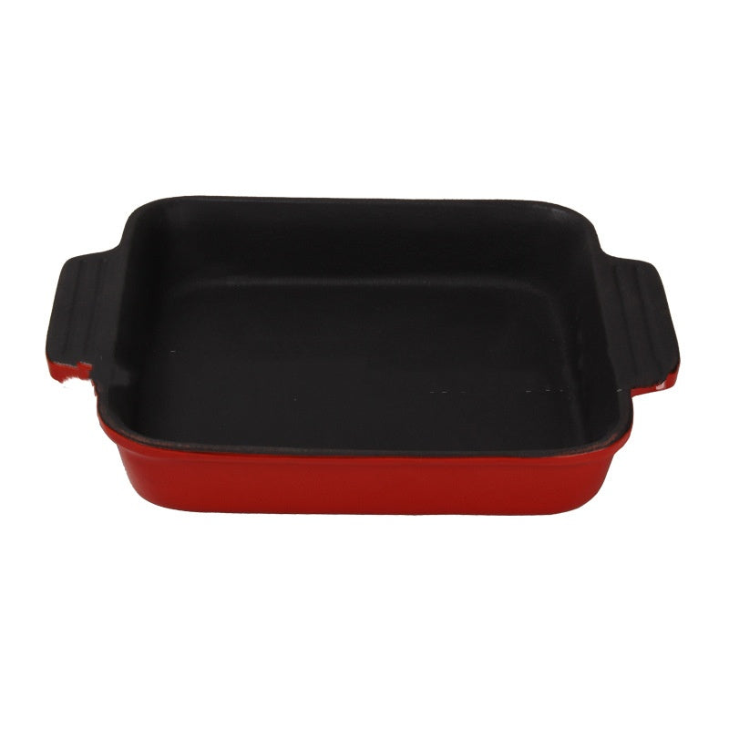 Rectangular Enameled Cast Iron Baking/Serving Pan