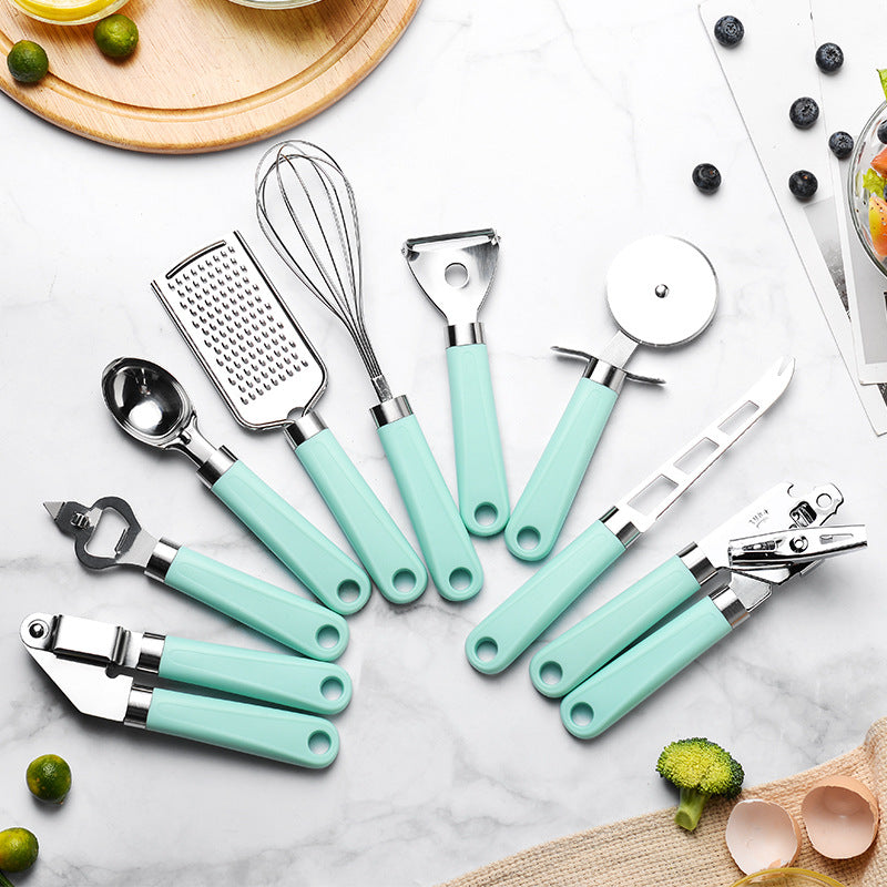 Stainless Steel Kitchen Utensils with Plastic Handles
