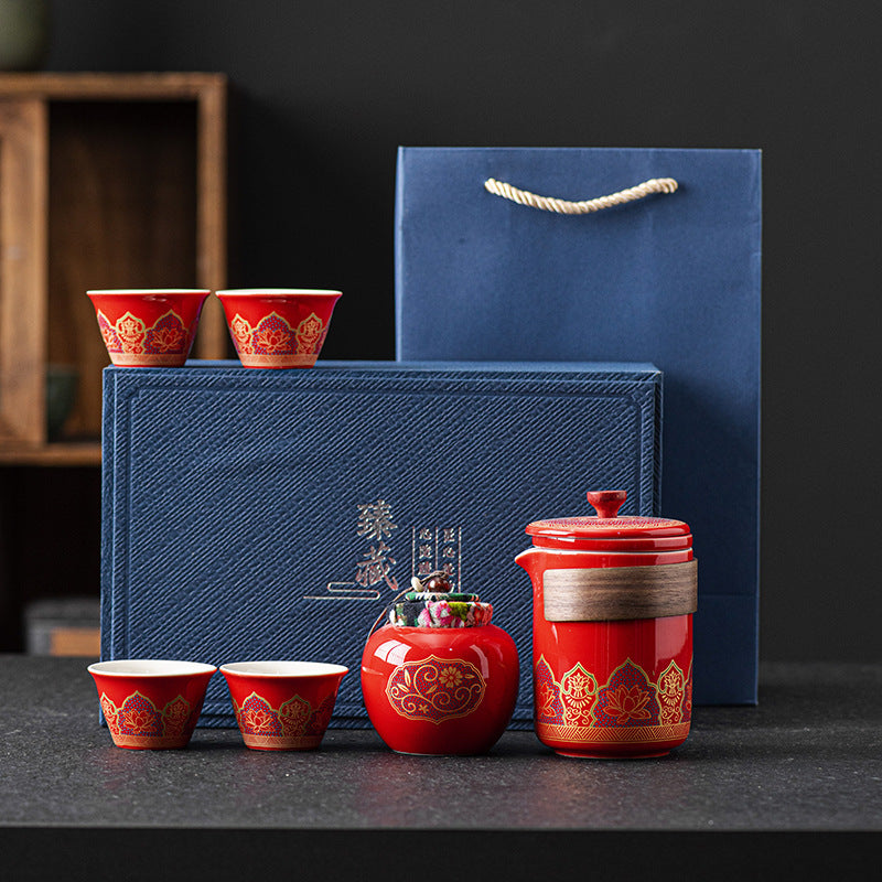 Ceramic Tea Set Gift Boxed - Four Items