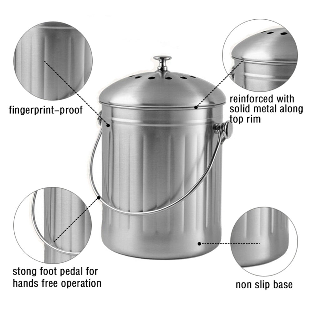 Stainless Steel Compost Bin