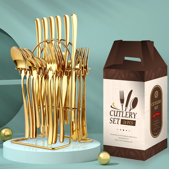 Stainless Steel Cutlery 24-piece Set